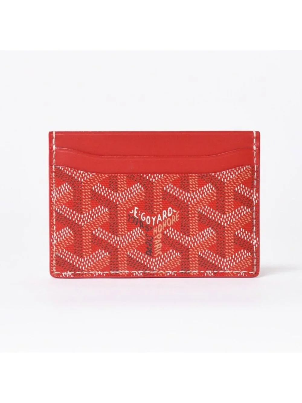 Goyard Saint Sulpice Card Case Red Vauzel Calfskin